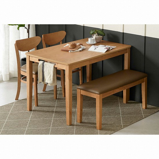 핀란디아 콜린 식탁 1200 (의자2개+벤치1개)_이미지