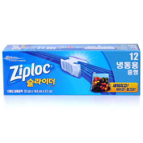 지퍼락 파워쉴드 슬라이더 냉동용 (중) 12매