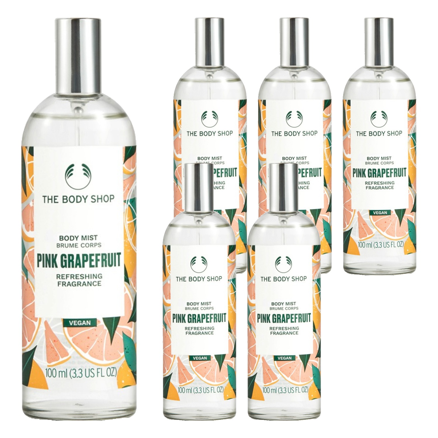 더바디샵 바디 미스트 핑크 그레이프후룻 100ml (6개)
