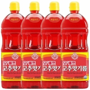 오뚜기 오쉐프 고추맛기름 1.5L (4개)
