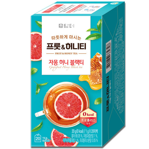 담터  따뜻하게 마시는 프룻&허니티 자몽 허니 블랙티 20T (4개)