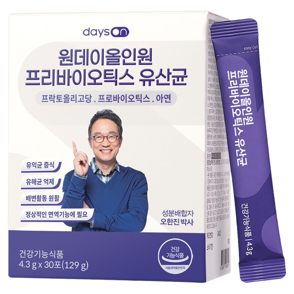 데이즈온 원데이 올인원 프리바이오틱스 유산균 30포 (1개)_이미지