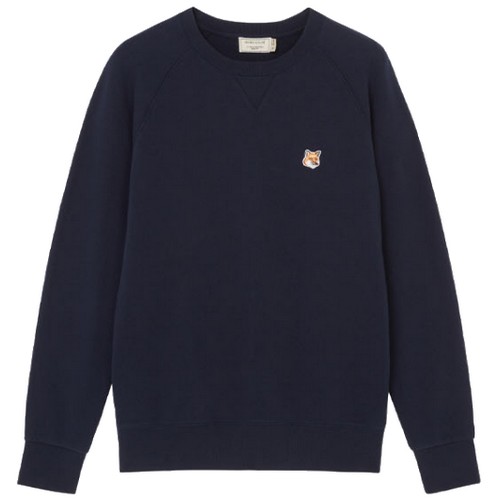 메종키츠네 폭스 패치 맨투맨 AM00303KM0001 (NA, 네이비)_이미지