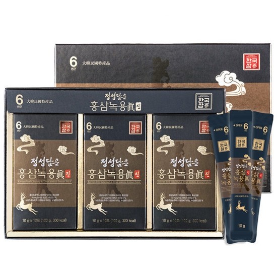 한국삼 정성담은 홍삼녹용진 10g 30스틱 (1개)