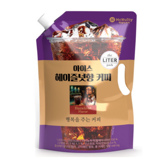 아이스 헤이즐넛향 커피 1L