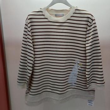 HC06 팔뚝품편한 뒤셔츠배색 단가라소녀 7부 데일리 티셔츠 T2621ts05B1