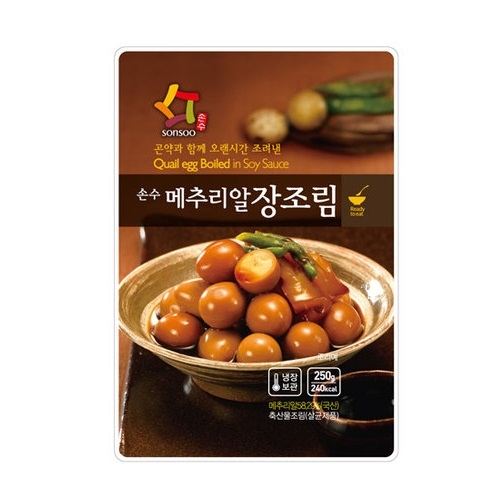 아워홈 손수 메추리알 장조림 200g (1개)_이미지