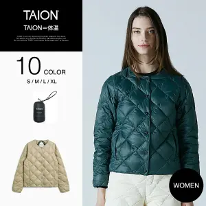 시티 여성 크루넥 덕다운 경량 패딩 자켓 TAION-W104BCI