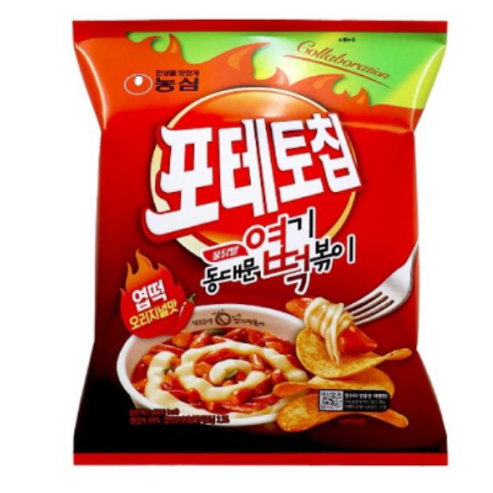 농심 포테토칩 엽떡 오리지널맛 105g (6개)