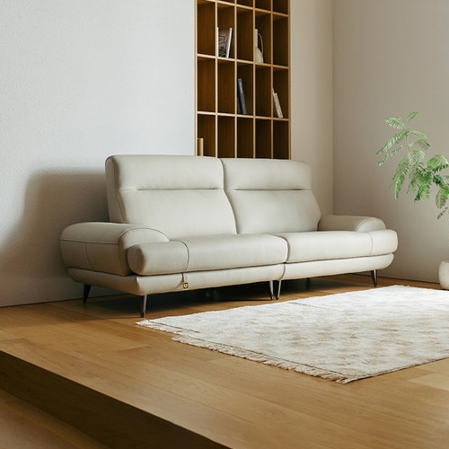 클로 전체 천연통가죽 소파 3인용