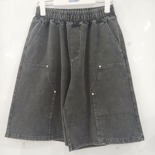 6부 블랙 데님 쮸리 더블니 바지/26B5732BK