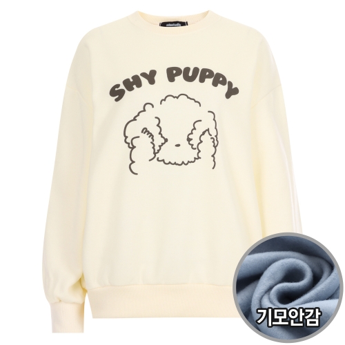 FW 국산 라운드넥 퍼피 방한 기모 맨투맨 티셔츠 ODA-WSH-20136-소라