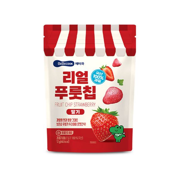베베쿡 리얼 푸룻칩 딸기 12g
