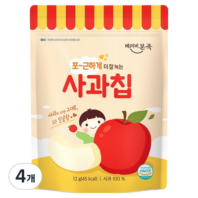 베이비본죽 사과칩 12g (4개)_이미지