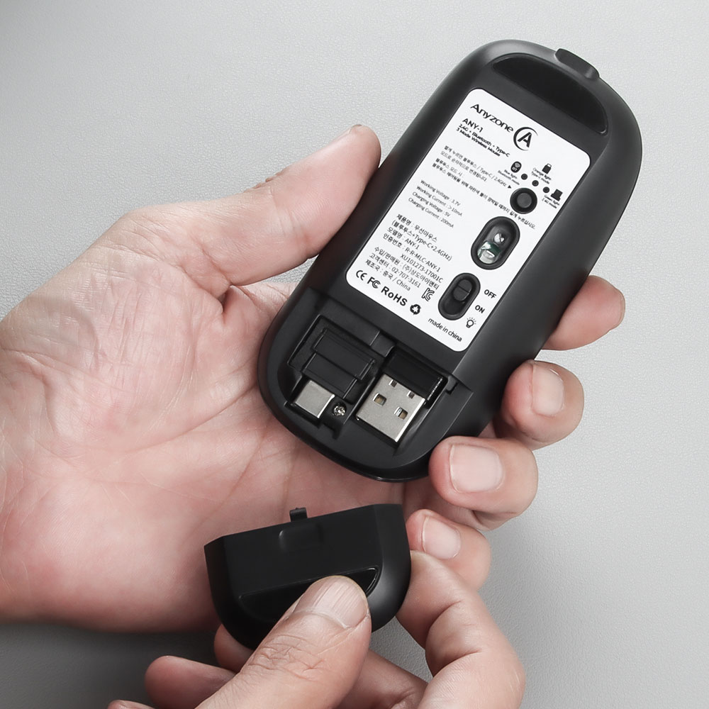 상도아이앤티 ANYZONE ANY-1 무소음 블루투스 마우스 (블랙)_이미지