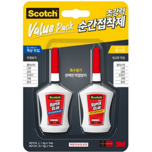 3M 스카치 멀티팩 액상형 AD124L 4g + 젤형 AD124G 4g (1세트)_이미지