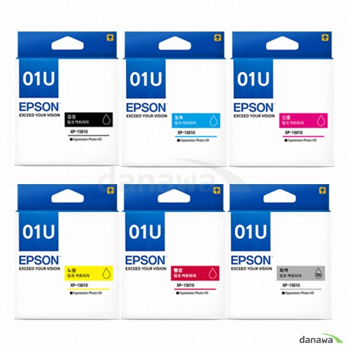 Epson 정품 01U (T01U1, T01U2, T01U3, T01U4, T01U5, T01U6) 6색 세트_이미지