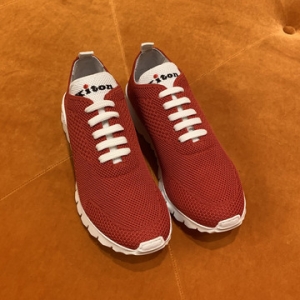 여성 스니커즈 코튼 메쉬 런닝화 레드 DSSFITS N0080945 00J