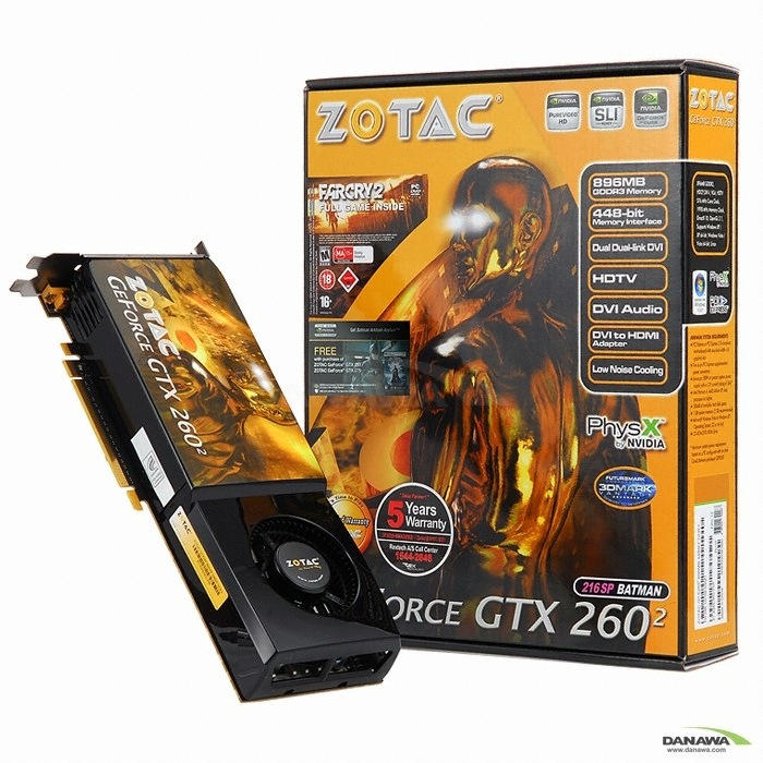 ZOTAC 지포스 GTX260 GTX260² 216SP 896MB 배트맨_이미지