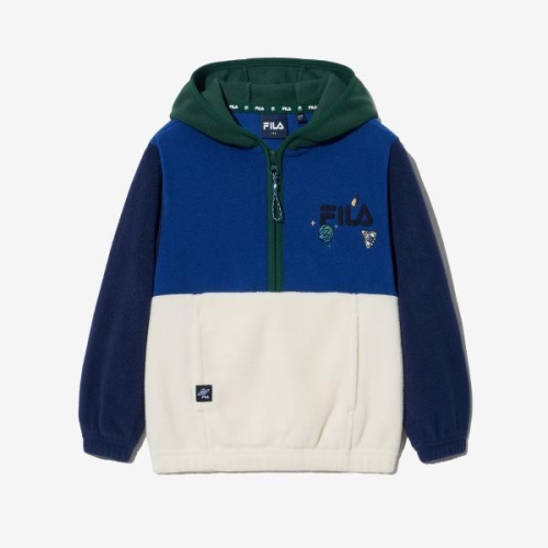 휠라 키즈 TOD 컬러블럭 플리스 후드 FK2FTG4501X_SPK