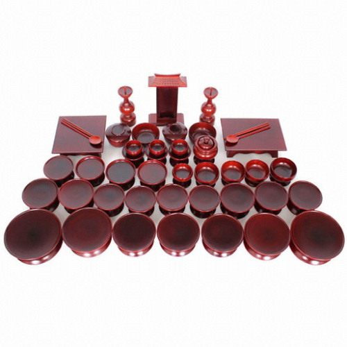 늘해랑 남원공방 남원 제기세트 37P (글씨[복자]없는 민자제기 - 오리목) (기본구성)