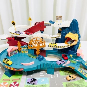 레츠토이 기획전 다이노 마운틴로드 트랙 레일 공룡 미니카 자동차 주차타워 장난감_이미지