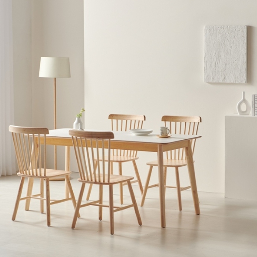 헤이몰리 로쉐 원목 식탁 1600 (의자4개)_이미지