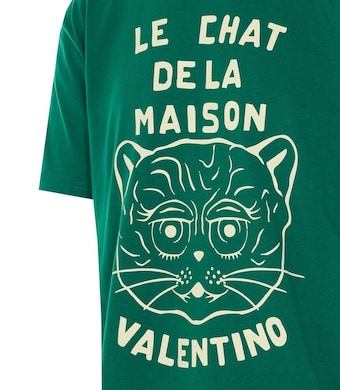 발렌티노 르 CHAT 드 라 MAISON 프린트 티셔츠 MG16PB32/C9C B0011956436