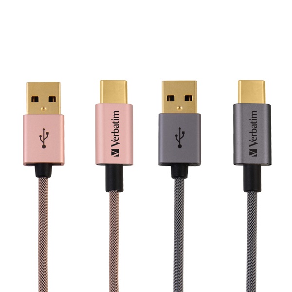 버바팀 USB2.0 C타입 to A 메탈릭 케이블 (2m)_이미지