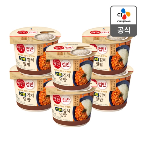 CJ제일제당 햇반 컵반 스팸김치덮밥 251g (6개)_이미지