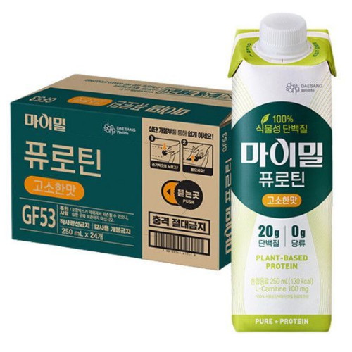 대상웰라이프 마이밀 식물성 단백질 퓨로틴 고소한맛 250ml (48개)_이미지