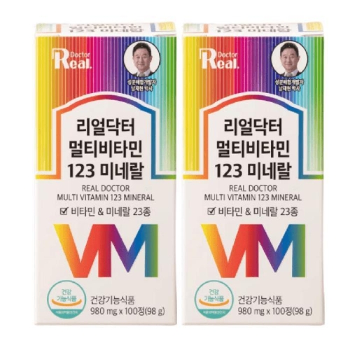 뉴팜 리얼닥터 멀티비타민 123 미네랄 980mg 100정 (2개)