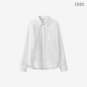 ZOOC 린넨 100% 베이직 셔츠 WH_V262MSC952