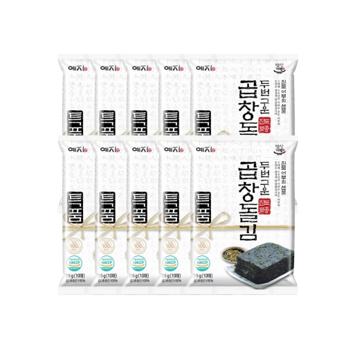 예지 두번구운 진도 토종 특 곱창돌김 35g (10개)_이미지