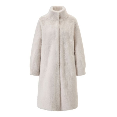 보니스팍스 퍼 하이넥 후크 버튼 데일리 롱 코트 XP4JH001L0