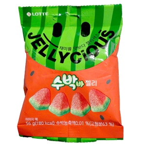 롯데제과 잘익은 수박바 젤리 56g_이미지