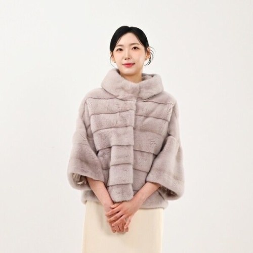 우진모피 WJ 코펜하겐퍼 휘메일풀스킨 호리젠탈 나그랑 밍크코트 국내생산 WJF2025BAN10