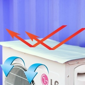 해피락 에어컨 실외기 절전 커버 열차단 냉각필름 중