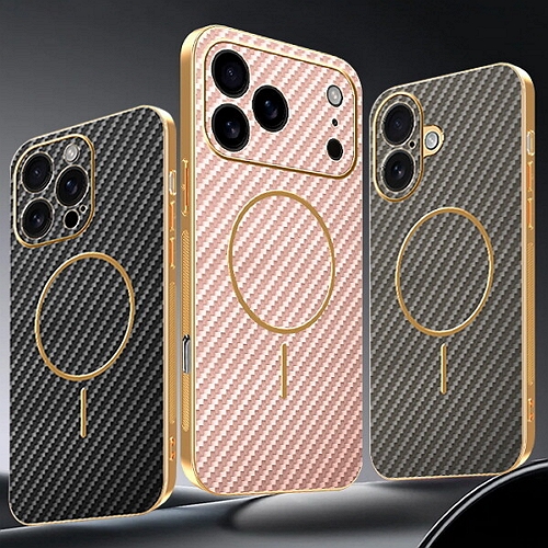 아이폰12 프로 맥스 맥세이프 고급 카본 패턴 도금 케이스