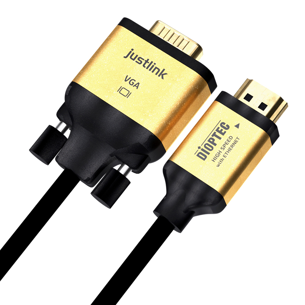 디옵텍 justlink HDMI to VGA 변환 케이블 (JUSTLINK-HDRC030, 3m)_이미지
