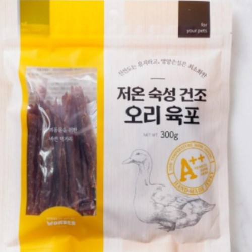 원더푸드 저온숙성건조 오리 육포 300g (1개)_이미지