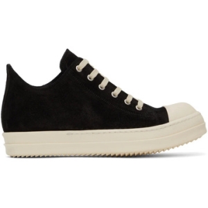 릭오웬스 스웨이드 로우 스니커즈 릭컨 블랙/밀크 RU02B2891 LCC 911_이미지