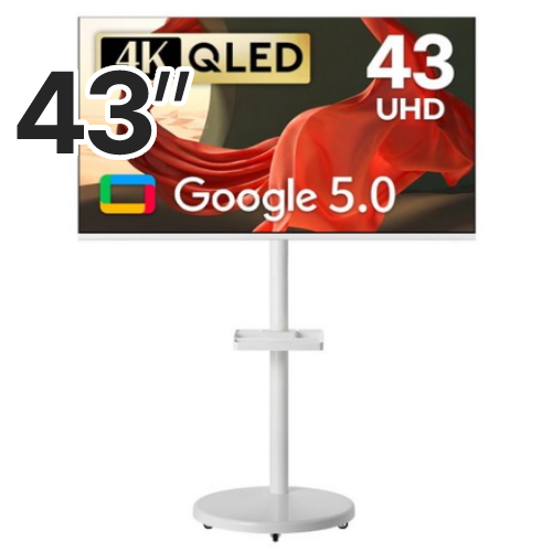아바 스마트 PRO 43인치 QLED 구글5.0 TV 이동형 패키지