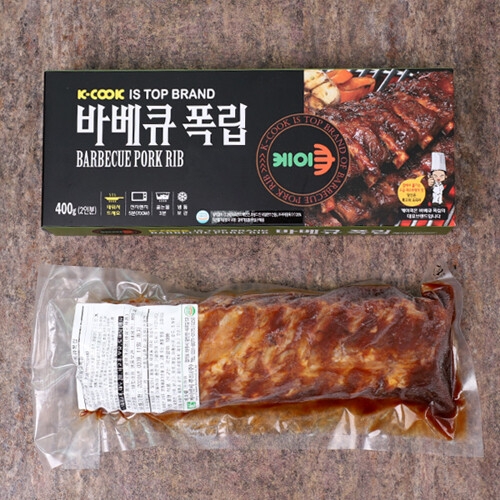 케이엔씨푸드 케이쿡 숯불구이향 바베큐 폭립 400g (6개)_이미지