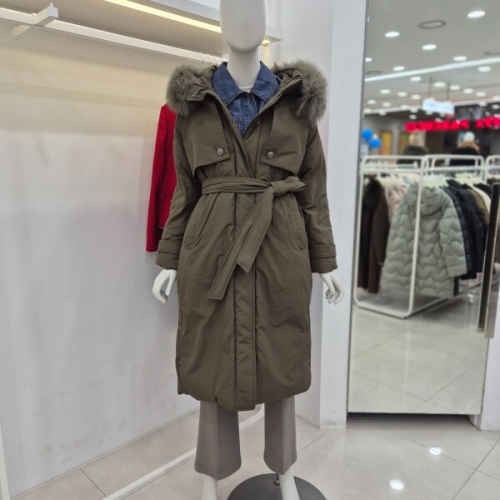 폭스퍼 후드 덕다운 롱 야상 CAFW1-WIH150-560