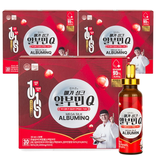 지니트레저 김오곤 메가 실크 알부민Q 32ml 30병 (3개)