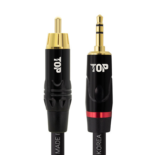 탑라인에이치디 솔탑 RCA to 3.5mm 스테레오 MM 케이블 (20m, SOLTOP-2073)_이미지