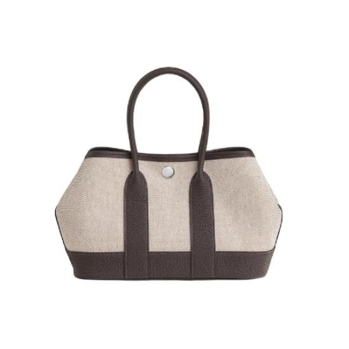 에르메스 네오 가든 파티 23 백 바이킹 캔버스 네곤다 팔라듐 하드웨어 에크류 베쥬 에벤 H086418CKAB