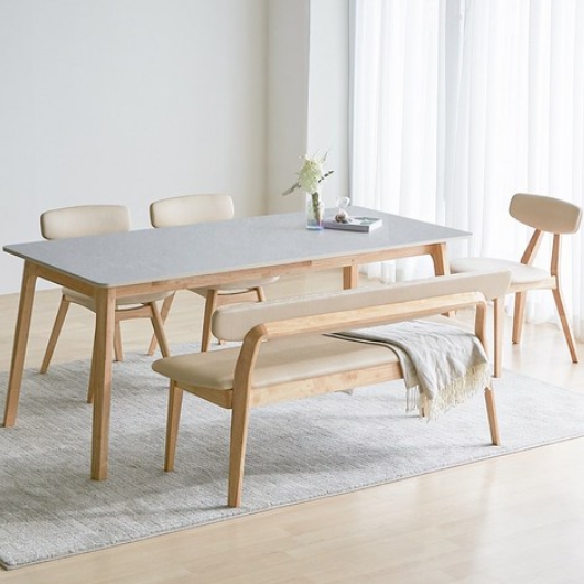 로포텐 빈센트 포세린 세라믹 낮은 식탁 1800 (의자별도)_이미지