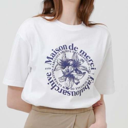 패블러스아카이브 우먼즈 르리스 엠보 크롭티 FCC2TS387W